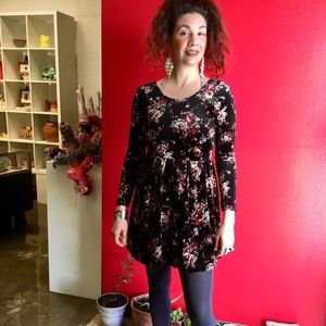 ❤️Velvet Floral Mini Dress